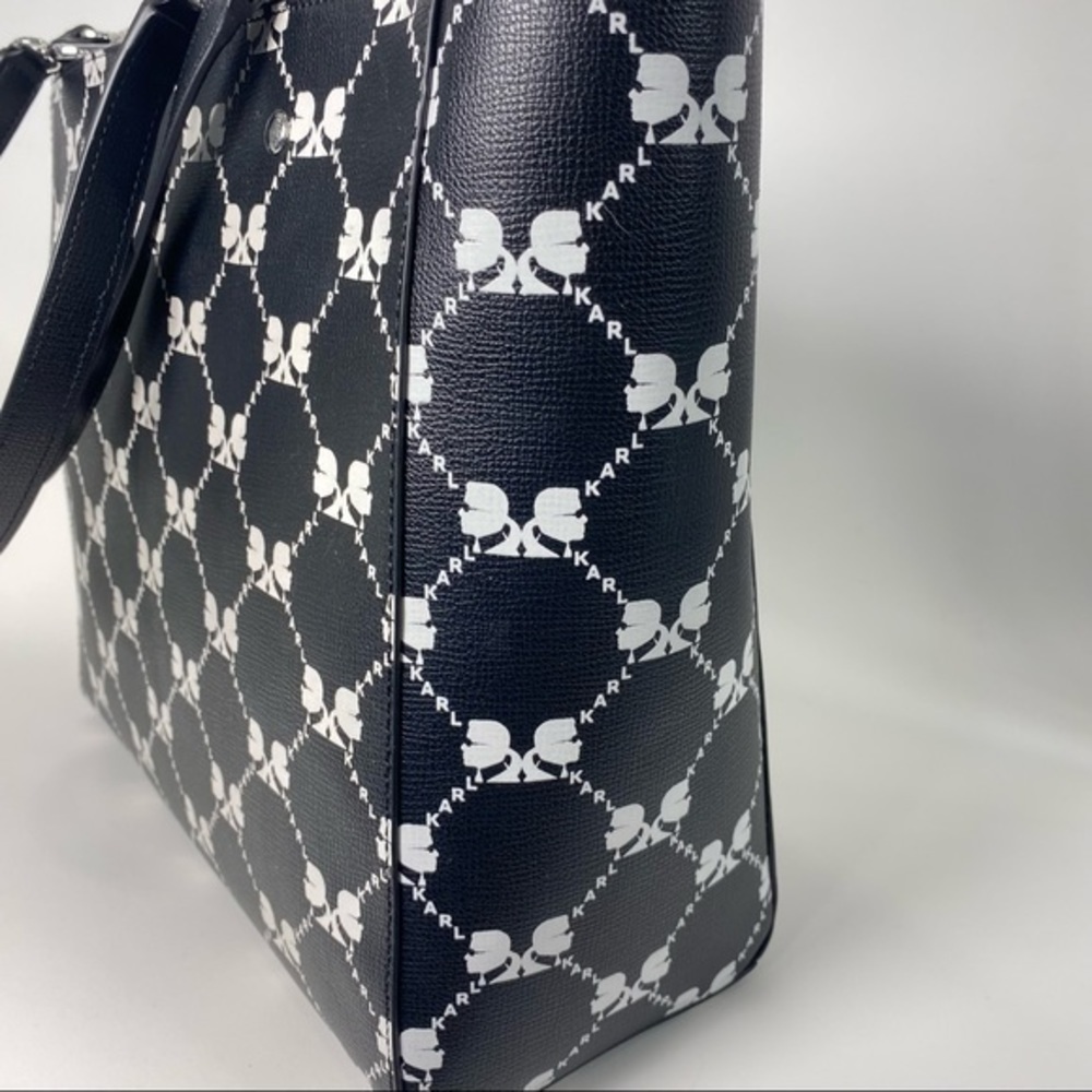 KARL LAGERFELD Tote Bag Signature Print Black - Picture 7 of 12
